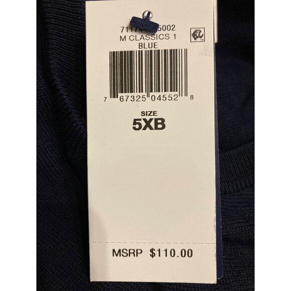 Polo Ralph Lauren V-Neck Pima Cotton Sweater Blue  Big & Tall 5XB New With Tag - Picture 3 of 4